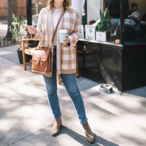 Madewell Minetta Sweater Coat in Buffalo Check - Picture 6 of 8